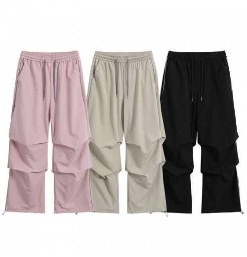 Summer vibe-style loose plus size women's pants trousers custom wide leg casual jogger pants stacked pants for women Summer vibe-style loose plus size women's pants trousers custom wide leg casual jogger pants stacked pants for women