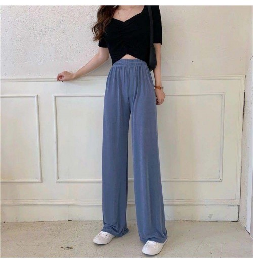 Ladies' High-Waisted Wide-Leg Palazzo Pants - Comfortable & Trendy Loose-Fitting Design for Girls & Women Ladies' High-Waisted Wide-Leg Palazzo Pants - Comfortable & Trendy Loose-Fitting Design for Girls & Women