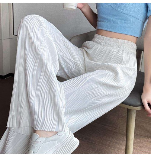 Long Pants for Women Summer High Waist Sag Wide Leg Trousers Women's Straight Stacked Baggy Pants Long Pants for Women Summer High Waist Sag Wide Leg Trousers Women's Straight Stacked Baggy Pants